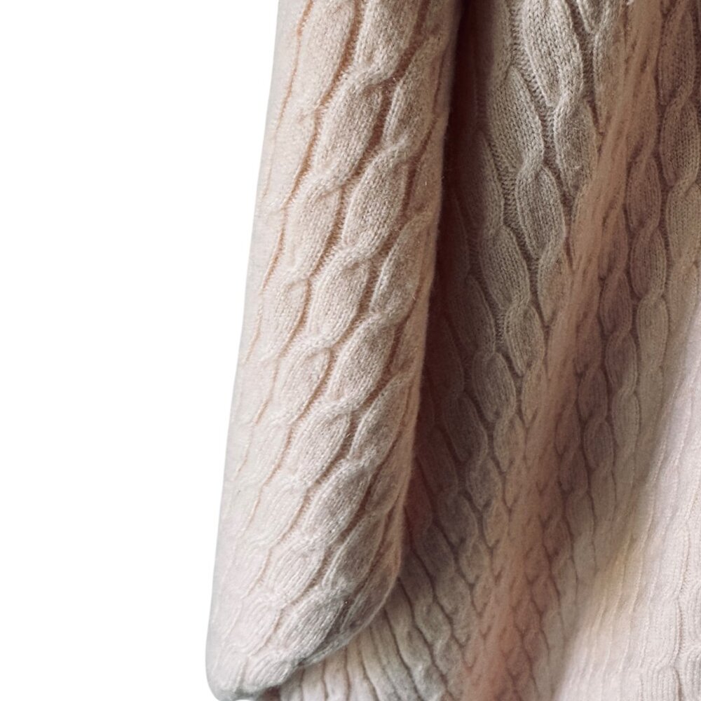 Eskandar Diamond Trellis Cashmere Sweater Oversized Boxy Lightweight Pale pink - Picture 14 of 16